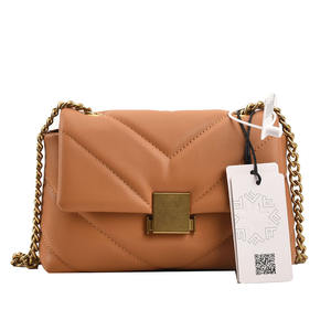 2025 Luxury Women's PU Leather <b>Handbags</b> Waterproof Shoulder Bags <b>Chains</b> Stone Pattern Decoration Zipper Wholesale for Ladies - Product Image 1