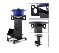 Réchaud de camping portable à bois adapté à la cuisine en plein air Réchaud à fusée de camping