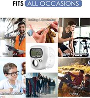 Doigt Anneau Style 99999 Compte 5 Chiffres Affichage Tally Électronique Doigt Compteur Clicker pour Tricot Crochet Coaching Golf