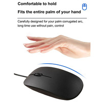 Souris d'ordinateur filaire USB bon marché de conception ergonomique de haute qualité