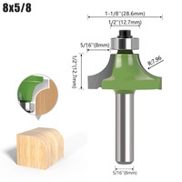 Coin Roundover Router Bit Fraise Guide de roulement pour bois Bordure Moulin à bois Classique Cutter Bit