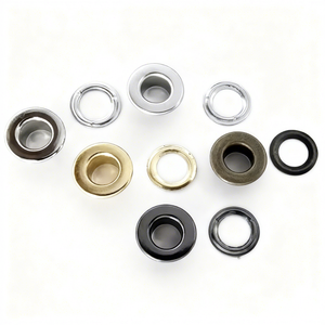 Koperen metalen oogjes, gespen, ringen, platte ronde ringen, bevestigingsmiddelen met ringen voor lederen schoenen, tassen en labels - Product Image 6