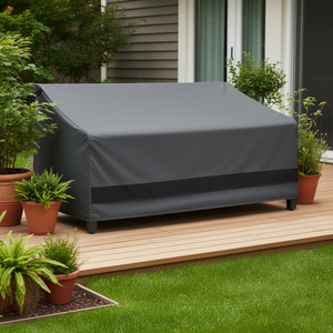 Funda para Muebles de Patio Loriano Negra de 3 Plazas, Tela Oxford Impermeable, Protección para Sofá de Exterior - Product Image 2