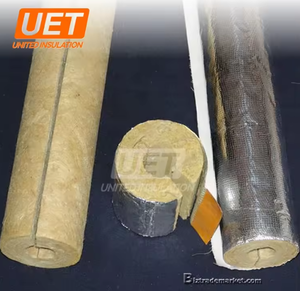 Isolation de tuyaux en laine de roche, densité <span class=keywords><strong>100</strong></span> kg/m³, épaisseur 50 mm, diamètre 1/4'', avec feuille d'aluminium FSK - Product Image 3