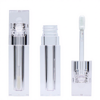 Envase Cosmético de Lujo para Brillo Labial, Cuadrado o Redondo, con Serigrafía Personalizada, Color Personalizado, 4.5 ml, para Rubor
