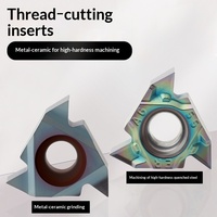 16IRER AG55 60 Carbide Threading Insert 100 to 300 Pitch CNC Lathe Tool for Internal External Thread Stainless Steel Finishing