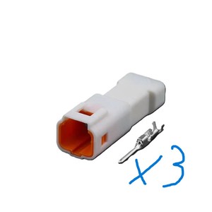 Konektor Tahan Air <span class=keywords><strong>JST</strong></span> 03T-JWPF 3Pin Male, Housing Konektor Listrik untuk Mobil, Sepeda Motor & Kendaraan Off-Road - Product Image 3