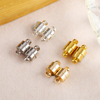 Fermoirs et connecteurs magnétiques en laiton plaqué or 18 carats, fabrication de bijoux DIY, accessoires pour bracelets et colliers