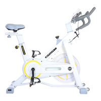 Bicicleta estática de spinning de acero inoxidable - Venta directa de fábrica al por mayor para gimnasio en casa, bicicleta de ejercicio de 6 kg para ciclismo indoor con pantalla LCD