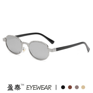 แว่นตา แว่นกันแดดทรงวงรี กรอบทอง UV400 แว่นกันแดดผู้หญิง - Product Image 4