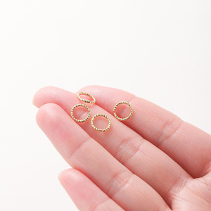 <b>Copper</b> Plated Twisted Open Jump Rings For <b>Bracelet</b> Making Chain Shape Jewelry Findings 14k 18k Gold Platinum Finish - Product Image 2