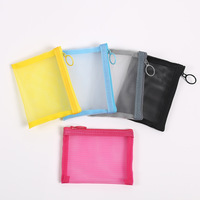 Mini pochettes en maille tendance, sacs à fermeture éclair en nylon durables, organiseurs de maquillage transparents, sacs de voyage, sacs à couches, pour la maison