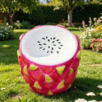 C047 Creatieve FRP Pitaya Fruit Sculptuur Stoel Lichtgewicht Duurzame Openbare Rustbank voor Tuin Winkelcentrum