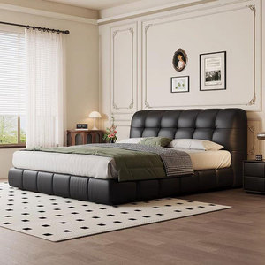 French Design Upholstered Storage Platform 4 Drawer <b>Bed</b> King Size <b>Bed</b> Luxury Italian Leather Storage <b>Bed</b> 671 Soft <b>Padded</b> <b>Bed</b> 671 - Product Image 1