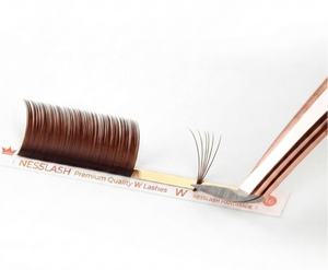 Pestañas Clásicas Marrones Elegantes, Extensión de Pestañas Naturales con Textura Mate Suave Hecha a Mano para Servicios de Salón de Belleza - Product Image 2