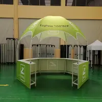 Kiosks hexagonal portátil para área externa, interior, com mesa para eventos promocionais, show