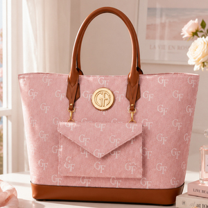 Borsa a Mano Grande Capacità Impermeabile con Cerniera e Specchio, Dettagli Minimalisti Metallici, Borsa a Spalla da Donna per Shopping Quotidiano - Cinque Colori - Product Image 2