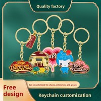 Porte-clés métalliques personnalisés avec logo en gros – Breloques 3D émaillées personnalisées, cadeau promotionnel pour sacs et entreprises