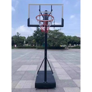 Aro de Baloncesto con Tablero de Vidrio Templado, Altura Ajustable, Equipo para Cancha al Aire Libre - Product Image 2