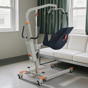 שדרוג מתקפל לחולה חשמלי מכשיר העברה רפואי עם קלע לקשישים קל לפרק קל משקל 440lbs קיבולת - Product Image 1