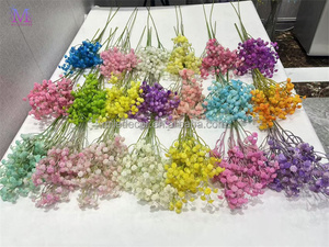 MILE Boule de fleurs de <span class=keywords><strong>gypsophile</strong></span> artificielle pour mariage, blanche, réaliste, faite à la main, toucher soie, pour centres de table - Product Image 2