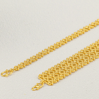 Nouveau design Z H – Bracelet chaîne et maillons plaqué or 24 carats, style hip-hop, tendance, unisexe, cadeau, en laiton et alliage de cuivre, service de moulage