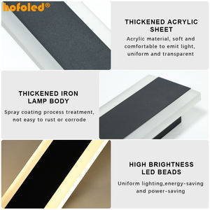 Hofoled 110V 220V モダン屋外用リニアストリップウォールランプ 3000K 暖白色 ガーデンライト ロングLEDウォールライト - Product Image 3