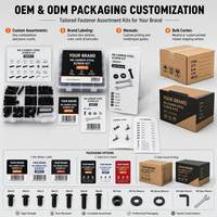169PCS M6 Set Sekrup Kepala Tombol Hex Socket Cap, Mur, dan Washer, Kit Aneka Ukuran, Baja Karbon Grade 10.9, Lapisan Oksida Hitam, Set Baut Metrik