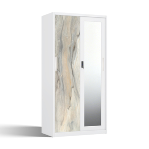 Armario de Acero con Espejo y Puertas Corredizas Impresas para Almacenamiento de Muebles de Dormitorio - Product Image 2