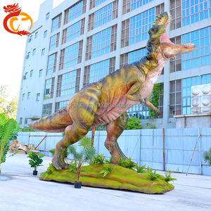 Meu dinossauro mundo china jardim decorativo realista, tamanho de vida raptor dinossauro estátua simulação dinossauro réplica para venda - Product Image 3