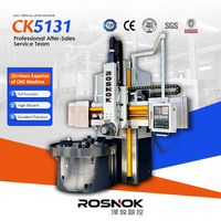 Tour vertical CNC à colonne unique de grand diamètre CK5131 intelligent et automatique avec table rotative, rail transversal et tourelle pour tournage et perçage