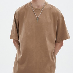 2025 verano moda Casual American Youth camiseta Premium Algodón puro manga corta suelta cuello redondo Camiseta Logo diseño personalizado - Product Image 1