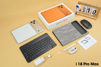 Tablet Android 10 I18 Pro Max 10,1 inci Baru, Kustomisasi Pabrik, 4G LTE Dual SIM, Antarmuka Tape-C, Mini Komputer, Mouse, Keyboard
