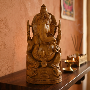 Bois de santal Ganesha statue - Product Image 3