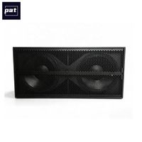 Subwoofer actif double 18 pouces haute puissance PAT SUB 9006-AS de haute qualité, enceinte en bois, connexion XLR, 7200W de puissance de crête, à poser au sol