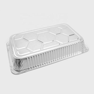 Chaud de grande taille approfondir pleine taille casserole de <span class=keywords><strong>table</strong></span> à vapeur jetable feuille d'<span class=keywords><strong>aluminium</strong></span> plaque de cuisson avec couvercle - Product Image 2