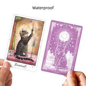 <span class=keywords><strong>Tarot</strong></span> gato personalizado precio de fábrica alta calidad caja del <span class=keywords><strong>mundo</strong></span> 7x12cm 78 cartas por baraja cartas de <span class=keywords><strong>Tarot</strong></span> originales con guía - Product Image 4