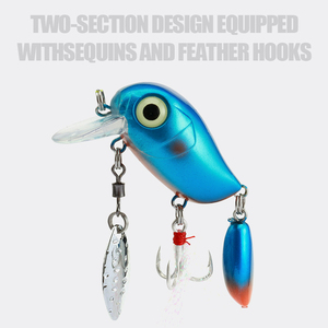 Leurre flottant TGD Best Minnow Crankbait 5g 38mm pour la pêche au bar, à la truite et au <span class=keywords><strong>brochet</strong></span>, leurre artificiel dur double section - Product Image 3