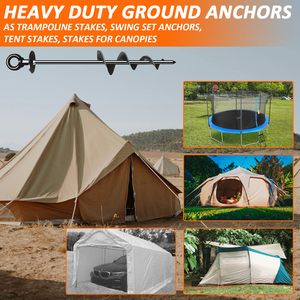 Anclajes de Suelo Resistentes, Anclaje Ultra de Rosca para Uso en Jardines Exteriores - Product Image 1