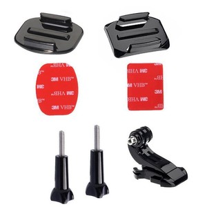 Compatible con <span class=keywords><strong>GoPro10</strong></span>, kit de accesorios de 7 piezas para montaje en casco, soporte fijo universal para cámara de acción DJI - Product Image 4