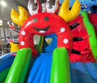 Toboggan aquatique gonflable commercial avec piscine, toboggan en PVC pour enfants et adultes, prix de gros direct usine à vendre