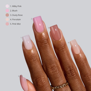 XCOATTIPS - 160 Uñas Postizas Cortas Cuadradas de Color Nude Natural, Gel Suave, para Salón de Belleza, Uñas Postizas a Presión - Product Image 2