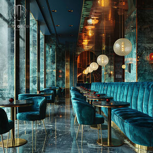 Ensemble de table et de chaises de luxe en marbre rond pour café, <span class=keywords><strong>restaurant</strong></span>, mobilier de <span class=keywords><strong>restaurant</strong></span> - Product Image 5