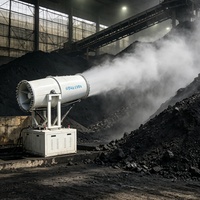 Canon à brouillard de type remorque de 80 m, pulvérisateur longue portée pour le contrôle de la poussière dans les zones de transfert de matériaux en vrac