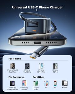 <span class=keywords><strong>Bloc</strong></span> <span class=keywords><strong>chargeur</strong></span> mural USB PD 20W avec câble USB C rétractable pour <span class=keywords><strong>iPhone</strong></span> 16/15/14/<span class=keywords><strong>13</strong></span>/12/11 iPad Huawei Samsung téléphone mobile Android - Product Image 3