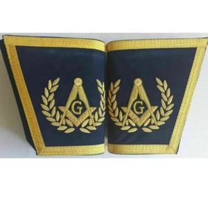 Ensemble de tablier maçonnique arc royal brodé 3D chaîne collier gantelets brodé à la main maître maçon bijoux aimant Badges Logo - Product Image 6
