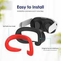 Casing masker mata pelindung silikon lembut tahan lama terbaru 2023 untuk Meta Quest 3 Aksesori Vr
