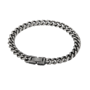 Bracelet chaîne cubaine gravée avec logo personnalisé en acier inoxydable 316L gros maillon <span class=keywords><strong>gourmette</strong></span> bijoux pour hommes accessoire cadeau de mariage - Product Image 1