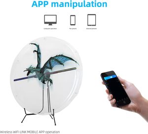 MissYou Ventilador Holográfico 3D de Alta Tecnología con Cubierta, Proyector de Pantalla LED Publicitaria con APP y WIFI para Exposiciones y Uso Navideño - Product Image 6