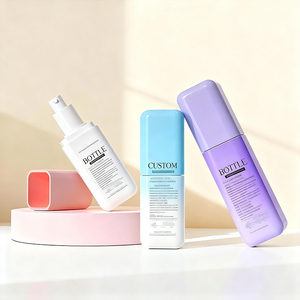 Nuevo diseño de embalaje de Spray de protección <span class=keywords><strong>solar</strong></span> 80 100 120ml botella de bomba de loción de tóner cuadrado blanco botellas de Spray de niebla corporal cosmética de plástico - Product Image 4